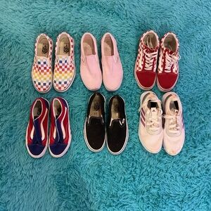 Bundle of 6 pairs of shoes, including Vans, Adidas, #bundle